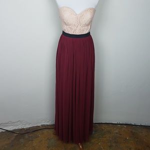 Strapless maxi dress
